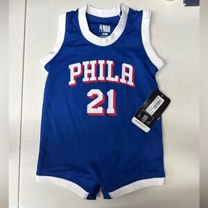 NBA Joel Embid Jersey Romper Philadelphia 76ers ~ Size 3-6m ~ New w/Tags